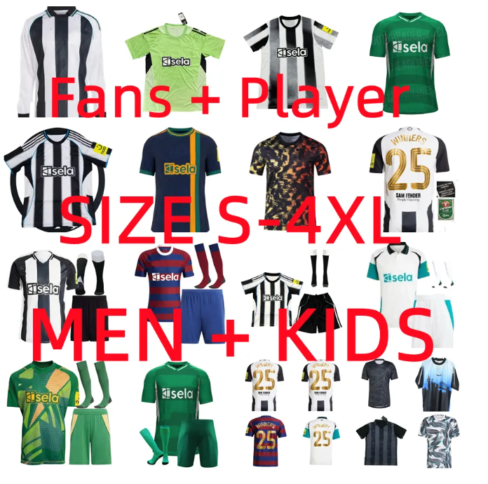 TONALI BRUNO G. 24 25 26 newcaslte united Soccer Jerseys 2025 2026 newcaste ISAK NUFC GORDON WILSON JOELINTON LIVRAMENTO Football Shirt Men Kids Kit Player version