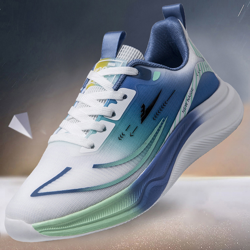 Men's 2025 spring new thick soled ice silk men's breathable comfortable sports fashionable and trendy casual shoes
