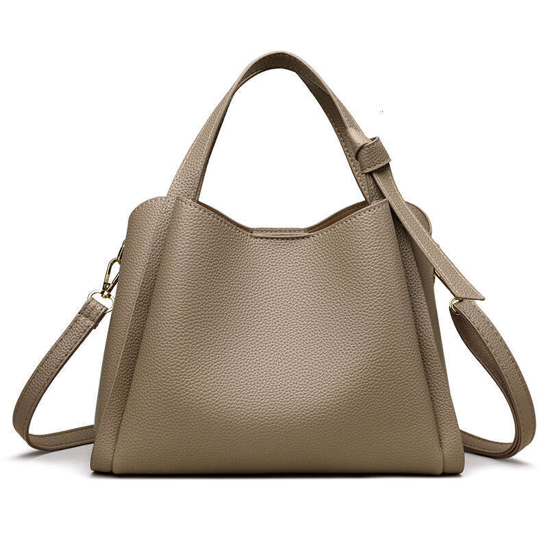 Soft leather handbag, women's vegetable basket, high-end sense, crossbody, atmospheric water bucket, shoulder bag, 2025 temperament versatile, ne