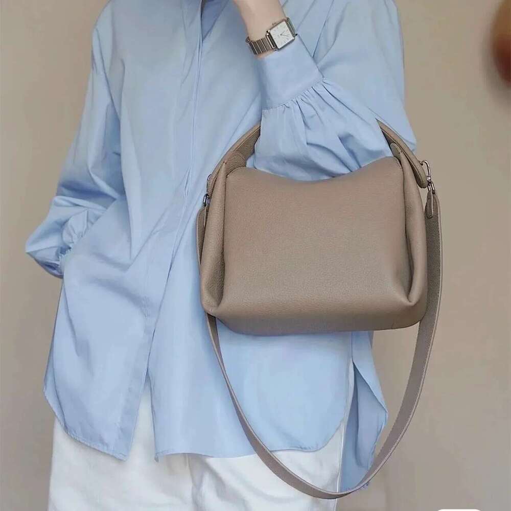Genuine women's with large capacity and unique cigarette box design Made of soft leather one shoulder crossbody bag