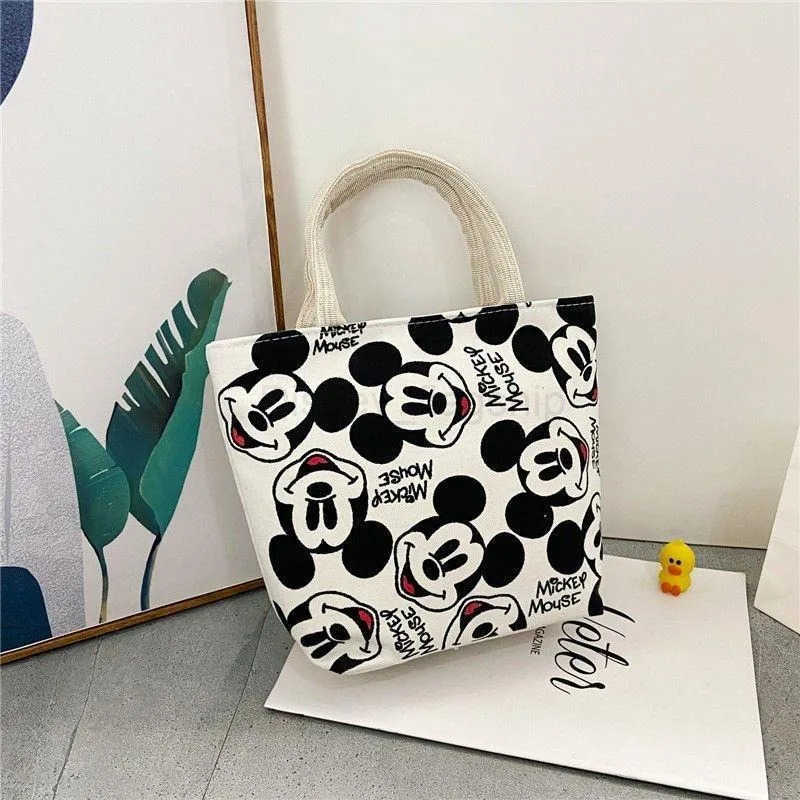 Disney New Mickey Handbag Oxford Cloth Womens Canvas Bag Womens Shoulder Handbag Mummy Bag Hand-carrying Small Cloth BagXJ250515