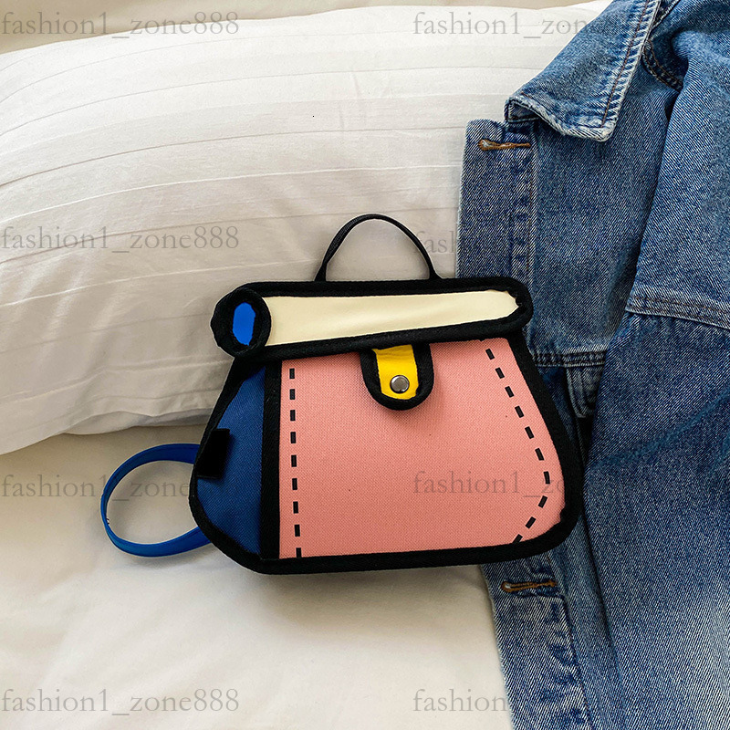 Super Cute Designer Bag Fashion 2D Cartoon Tote Bag High Quality Canvas Handbag Luxury Mini Shoulder Bags Outdoor Beach Party Holiday Gift Summer Godd