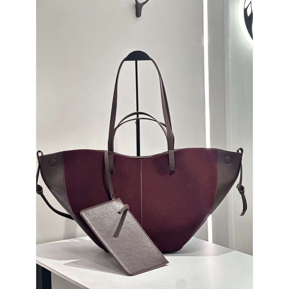 Women's Bags Designer New Frosted Leather Wing Boat Tote Bag, Large Capacity