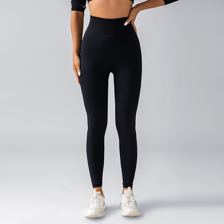 Seamless European and American fitness pants for women high quality hip-lifting tight stretch sports trousers peach hip high waist yoga pants