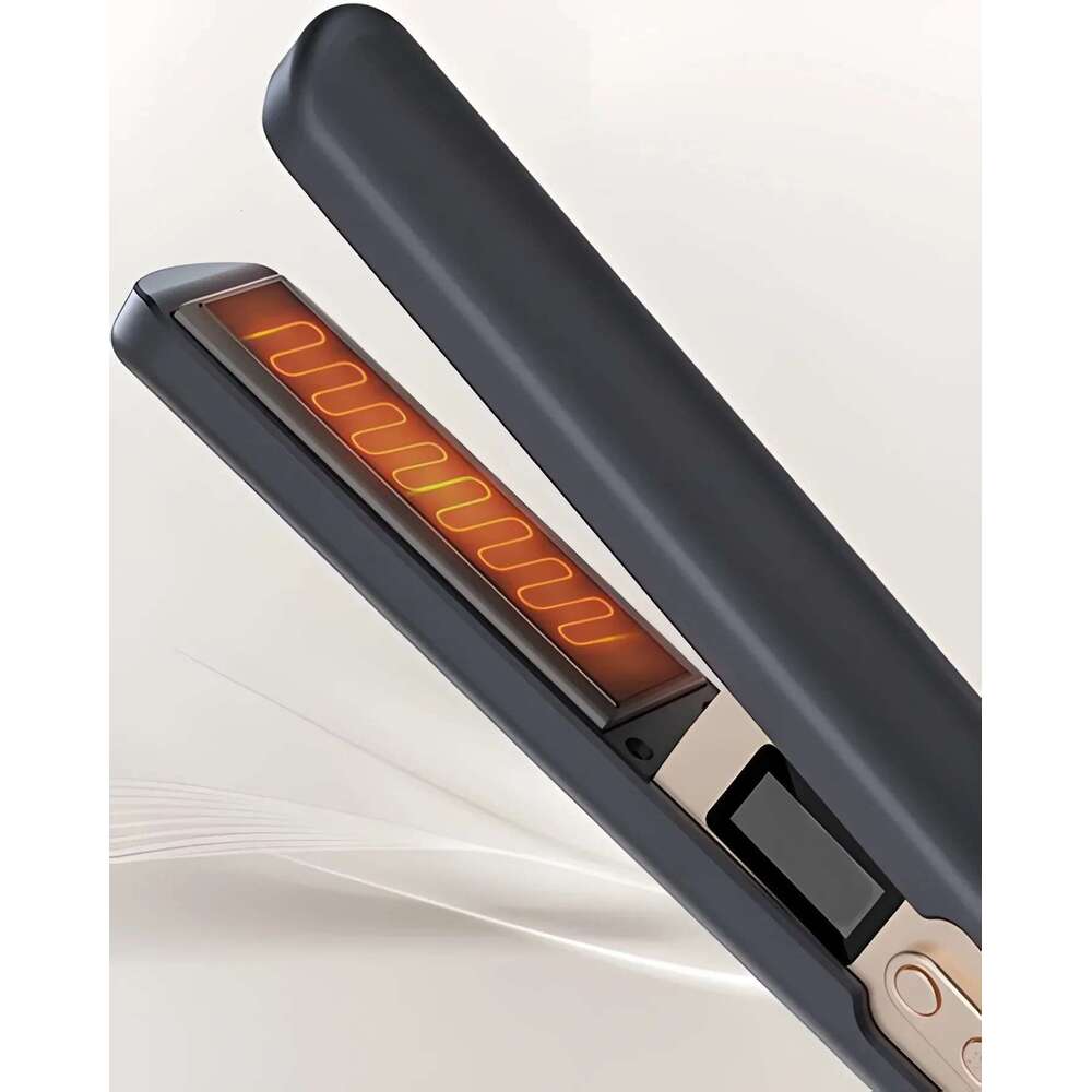 2 in 1 USB Cordless Hair Straightener Curler Type-C Rechargeable Portable Styling Tool for Travel and Students