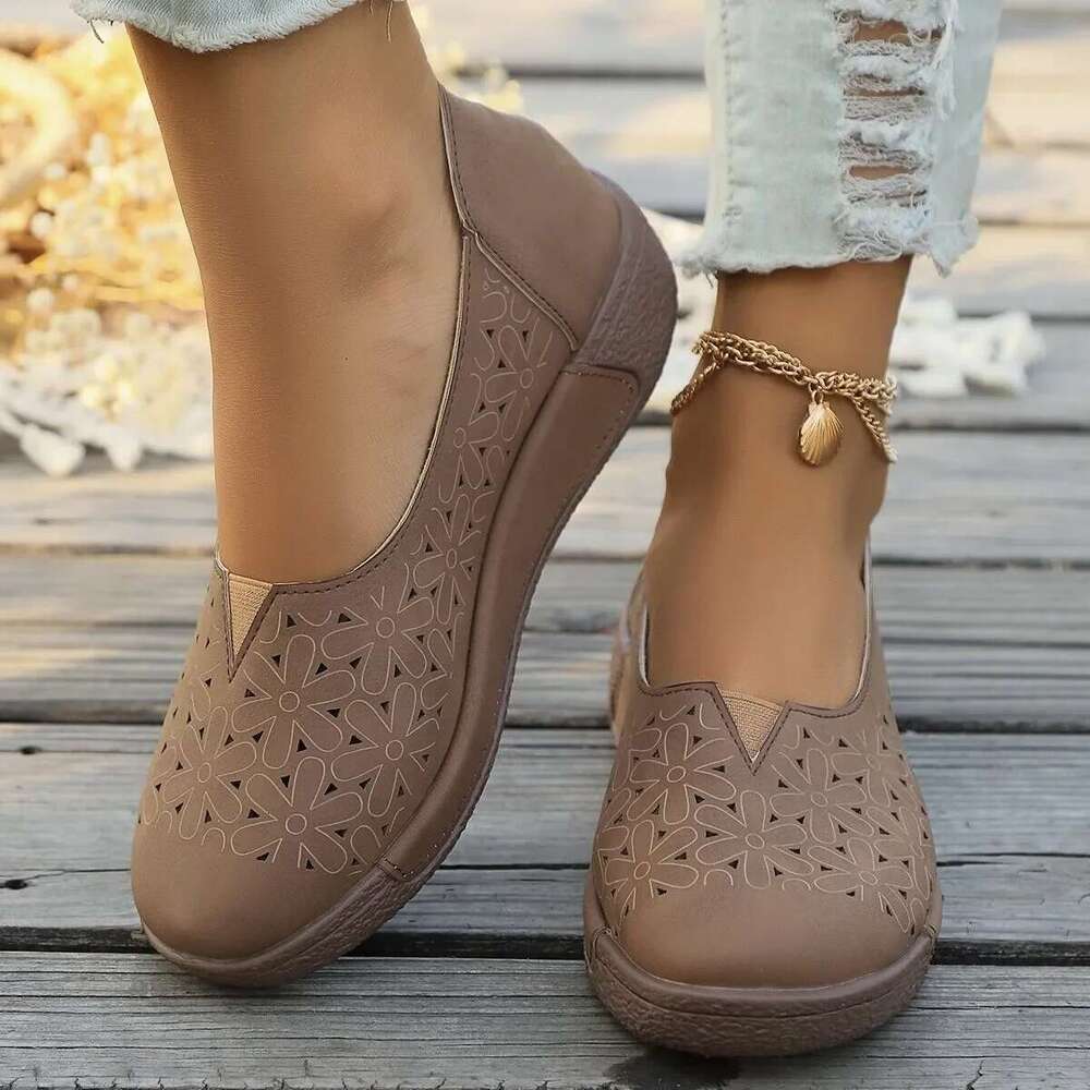 Spring Autumn Women Flats Platform Loafers Ladies Genuine Leather Comfort Wedge Moccasins Orthopedic Slip on Casual Shoes