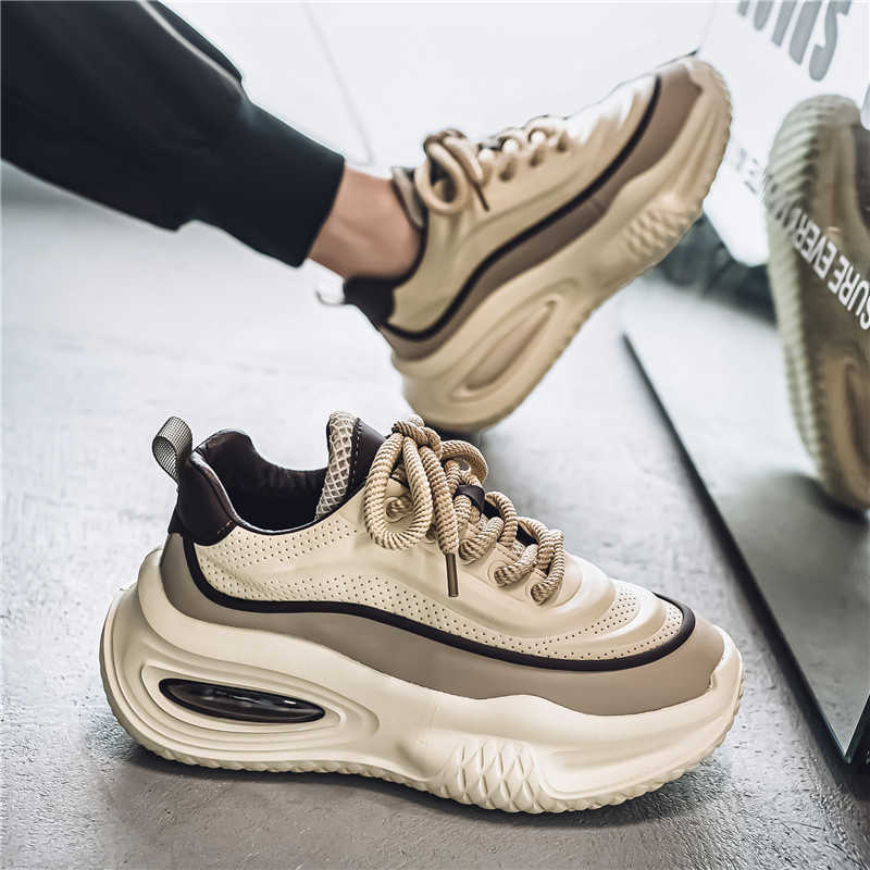 Mens Casual Sports Shoes Fashionable Thick Soled Skateboarding Shoes Trendy and Comfortable Mens Shoes Suitable for Outdoor M250515