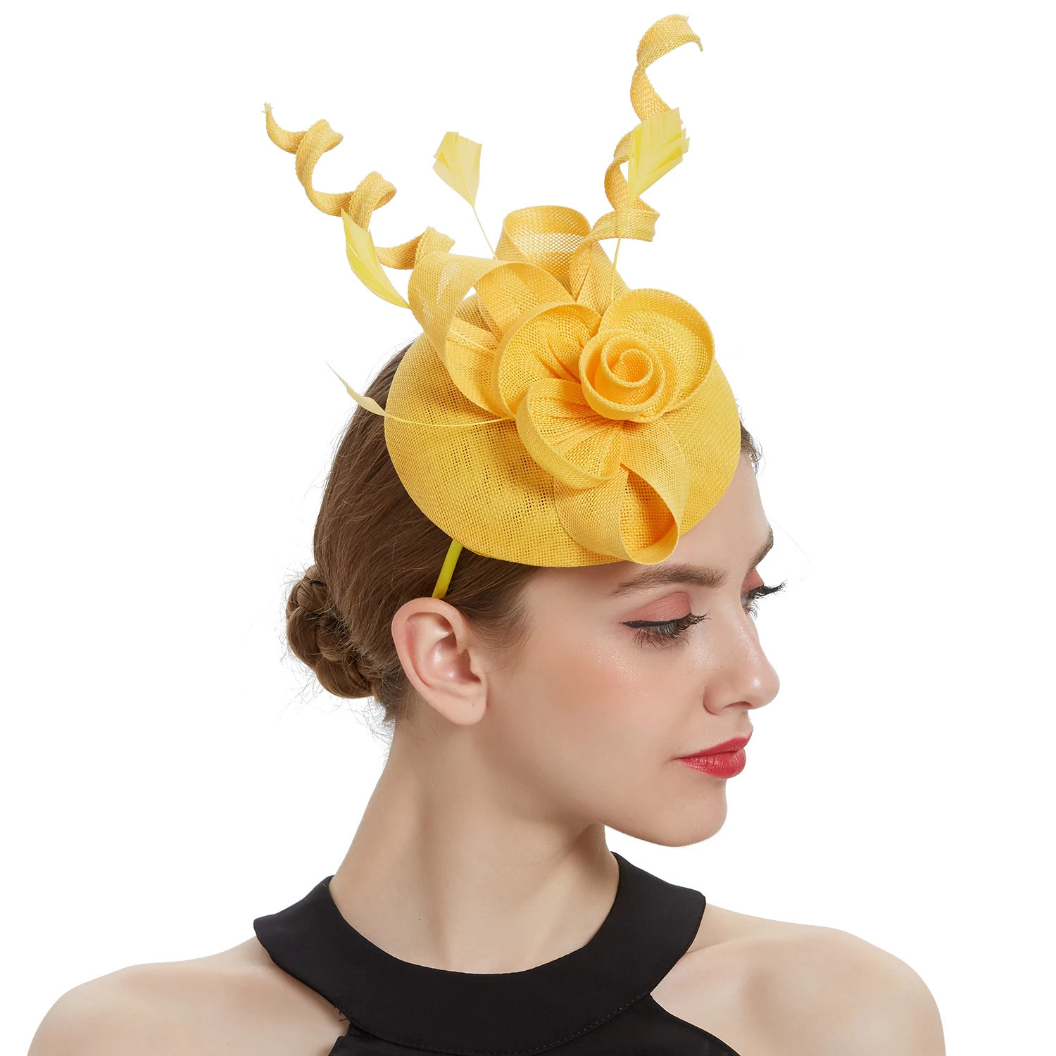 2025 Women Fascinator Hat Folding accessories Headband Bridal Hair Clip Accessories kentucky Cocktail Party Festival Hat 250514