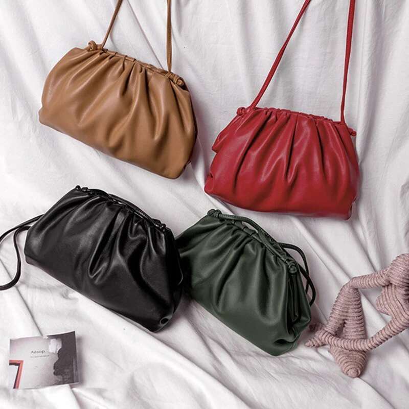 for Women Cloud Soft Leather Madame Single Shoulder Slant Dumpling Handbag Day Clutches Bags Messenger Bag