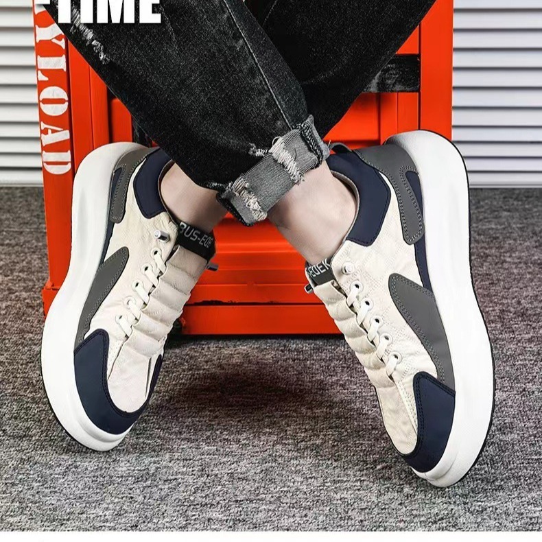 Men's fashionable sports casual running thick soled height increasing dad men's versatile white shoes, trendy shoes