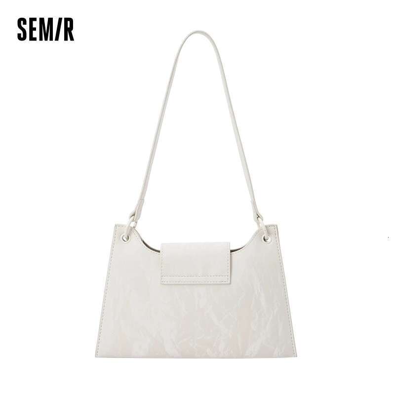 Semir Women Design Sense Accordion Handbag Elegant Temperament Single Shoulder Crossbody Bag