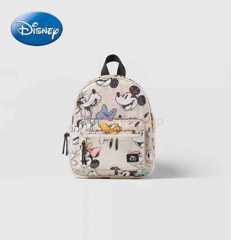 Disney Girls Backpack Mickey Mouse Print Girls Travel Storage Fashion Cartoon Cute Girl Baby Mini BackpackXJ250515