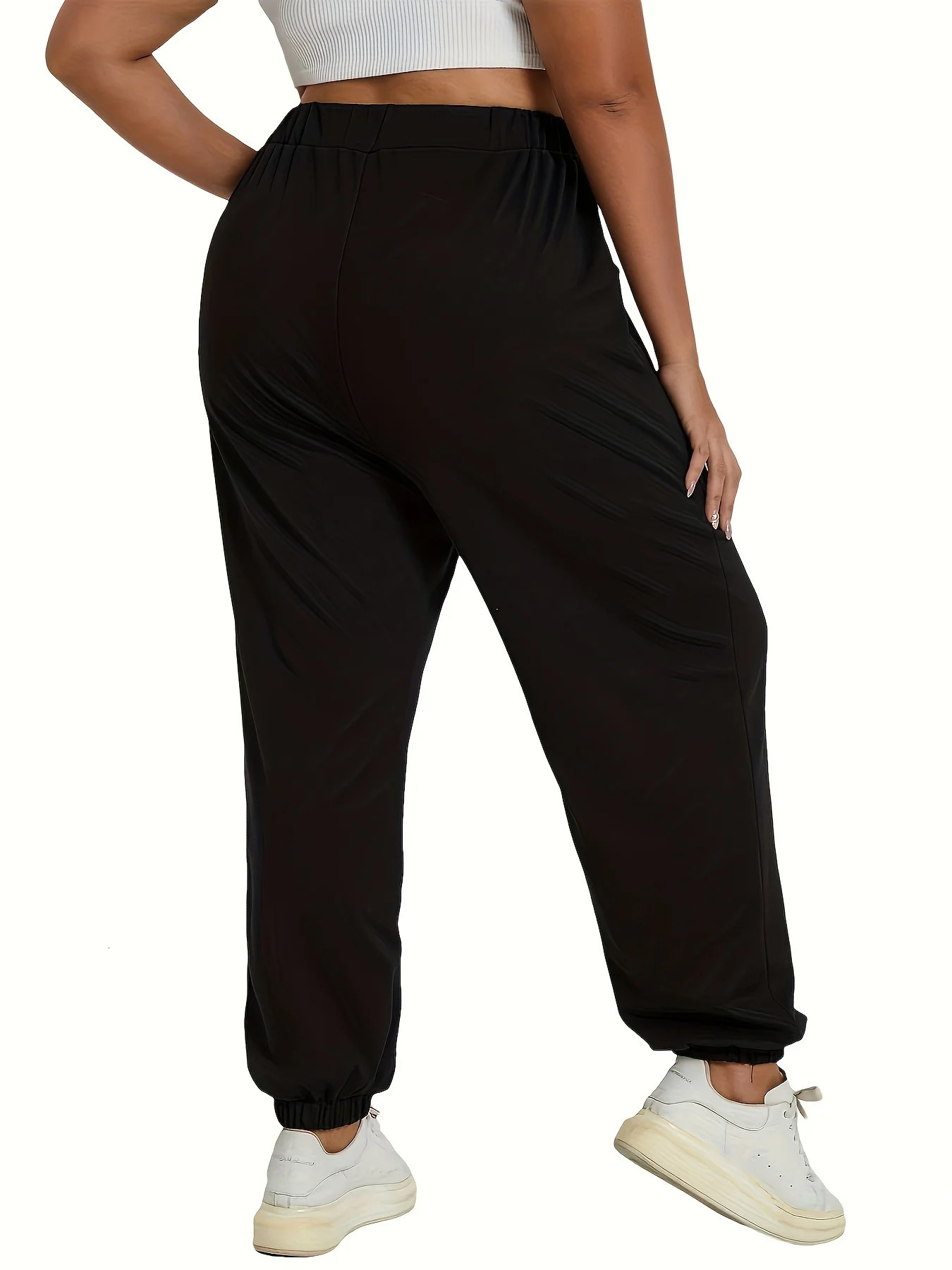 Autumn and winter womens plus size knitted fabric casual paragraph leggings 250515