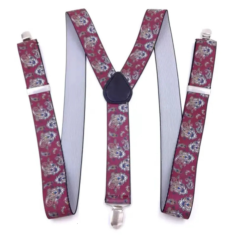 Fashion Y-Back Suspenders Comfortably Adjustable Elastic Straps and Metal Clips Suspenders for Men Women 250515