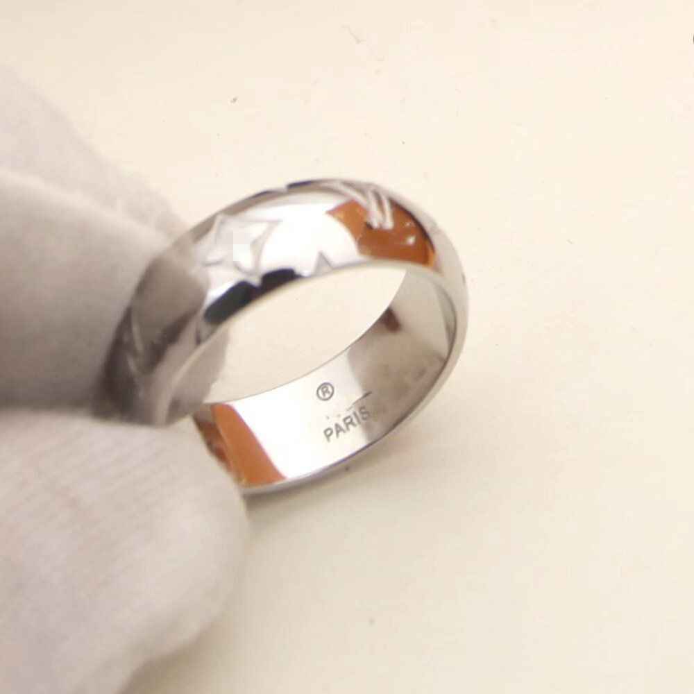 Original designer branded 6mm thick love Ring 18K Gold Silver Rose Stainless Steel letter 750 engrave Rings Women men lovers wedding Jewelry USA big size 6 7 8 9 10 11 12
