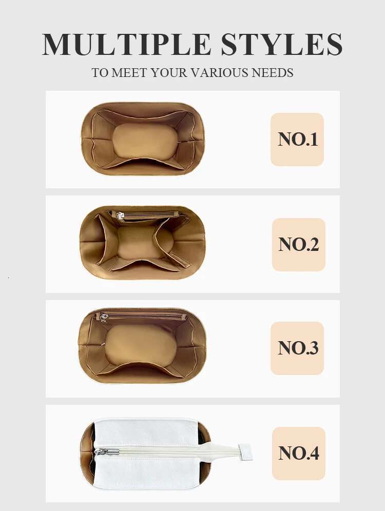 Dupont Paper Purse Insert Fit For The Loop Zipper Inside Makeup Storage In Inner Liner Organizer Bag