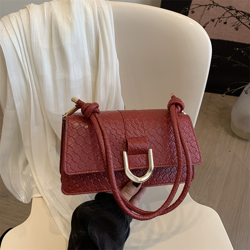 Large Capacity New Free Delivery Designer Bag Woven For Women 2025 Luxury Bag New Style Texture Fashion Handheld Underarm Single Shoulder Stick Women&