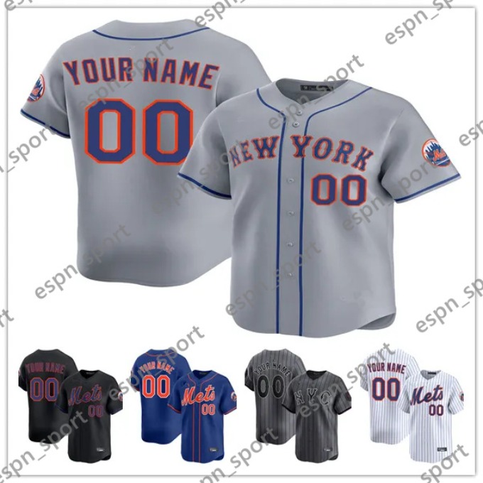 2025 Pullover Mets Juan Soto Lindor Baseball Jerseys Pete Alonso Brandon Nimmo Jeff McNeil Starling Marte Alvarez Mark Vientos Strawberry Mens Womens Kids