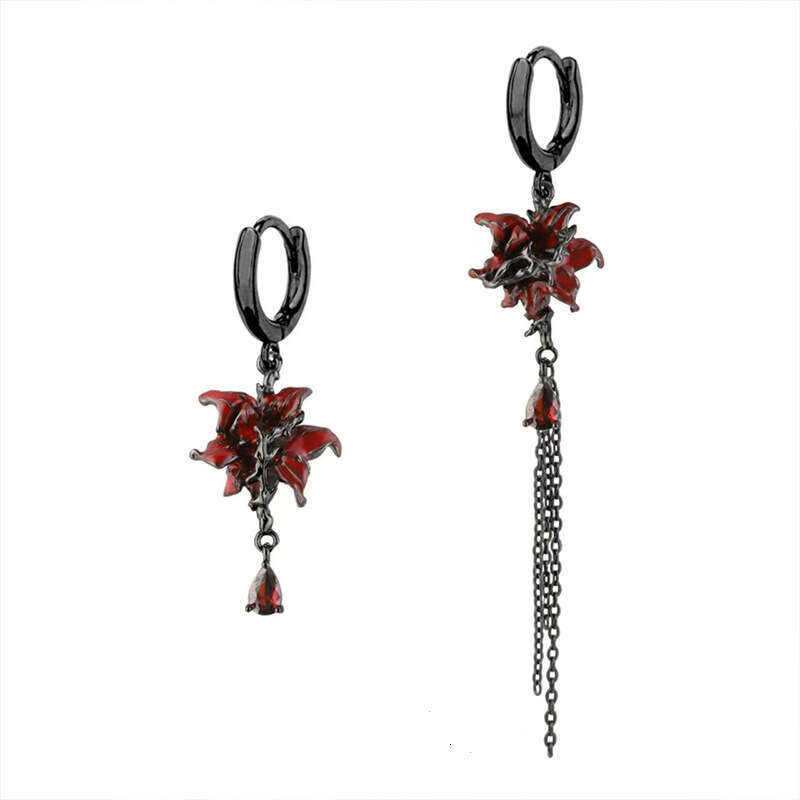 Mandala flower tassel jewelry, ring, earring, bracelet, necklace, high-end feeling, diamond studded, dark style, sweet and cool, spicy girl jewelry