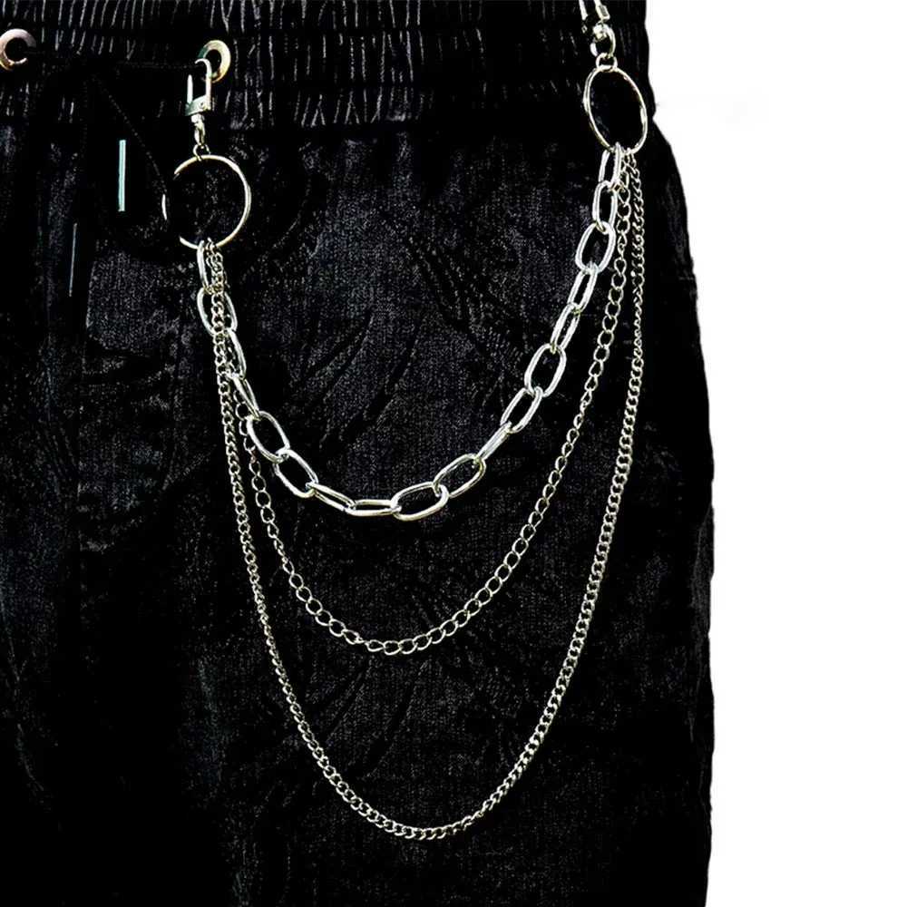 Vintage Long Metal Rock Trousers Hipster Pant Jean Keychain Ring Clip Tassel Keychains Women Accessory Y250515