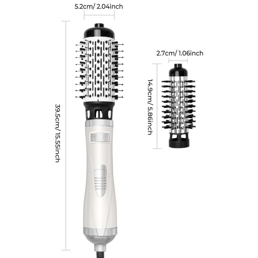 3 in 1 Air Styler Blow Dryer 2 Interchangeable Brushes Auto Rotating Curling Hot Hair Brush