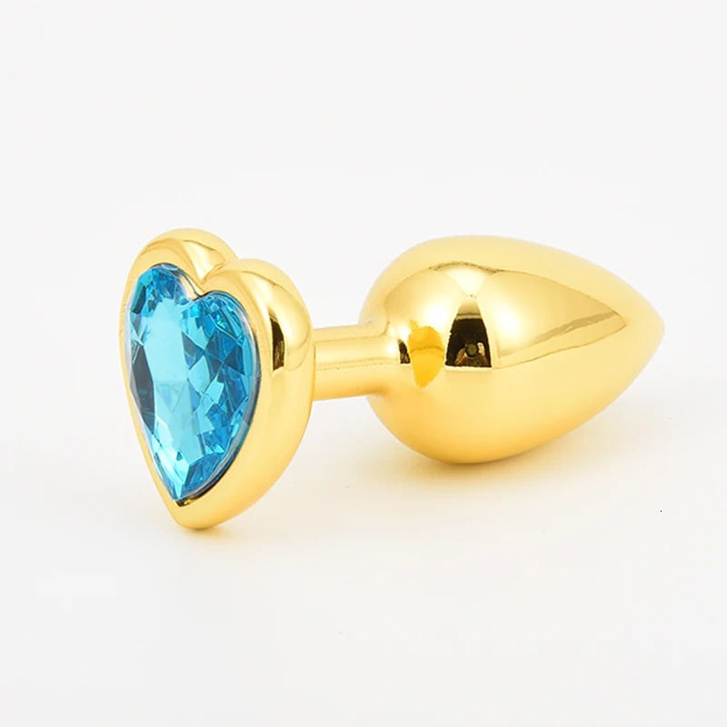 Golden Stainless Steel Anal Plug Crystal Anal Toys Female Adult Sex Products Mens Butt Plug Anal Trainer for Couples 3 Sizes 250515