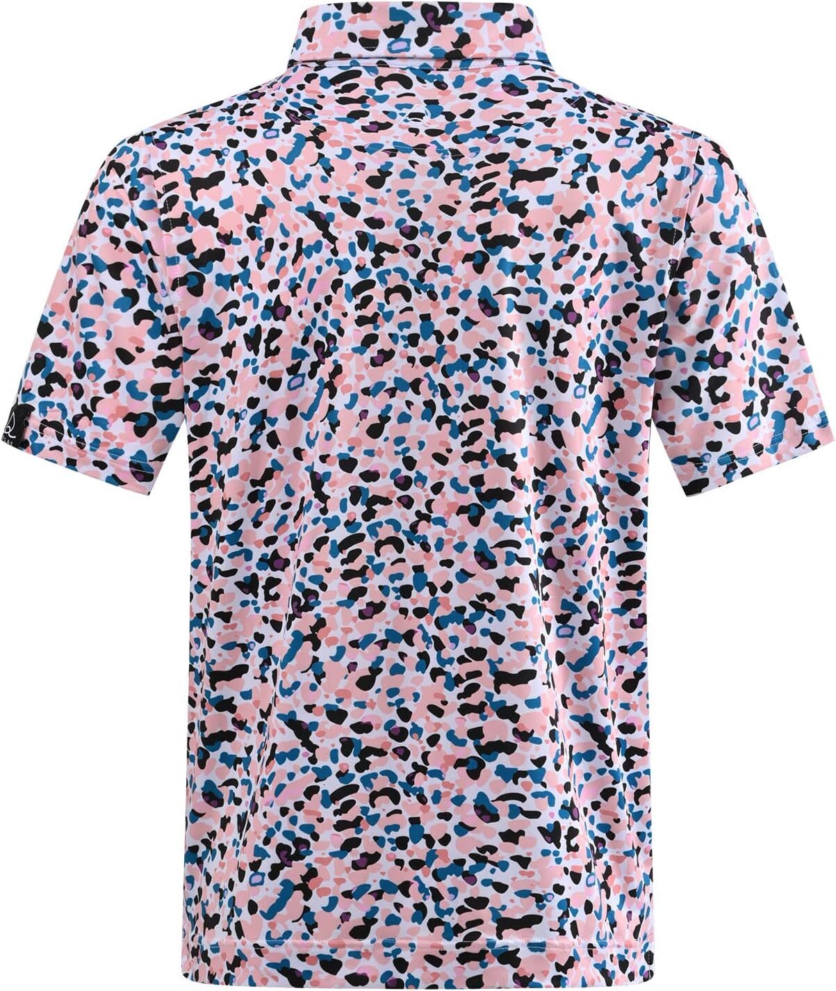Mens Polo shirt Mens Polo Shirts Moisture Wicking Dry Fit Performance Mens Golf Shirt Regular Fit Fashion Print Short Sleeve Polo