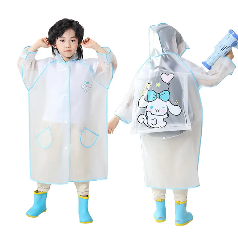 Children Raincoat EVA Cartoon Rain Coat with Schoolbag Primary School Boys and Girls Kindergarten Full Body Rainproof Clothing 250515