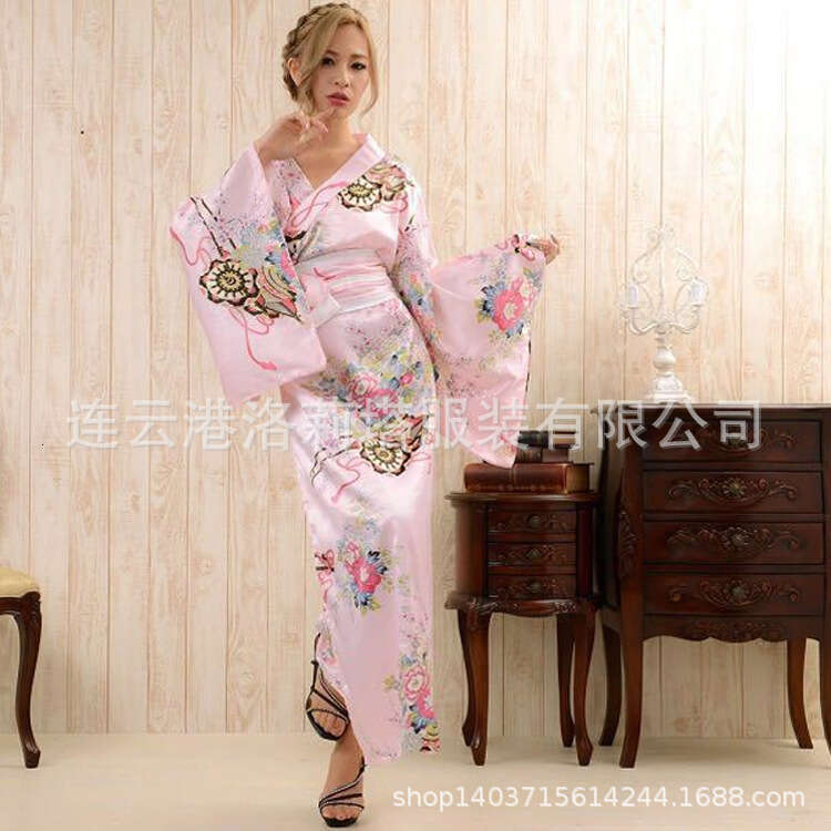 Traditional Japanese women's formal bathrobe, anime photo set, kimono stage performance costumes, photography