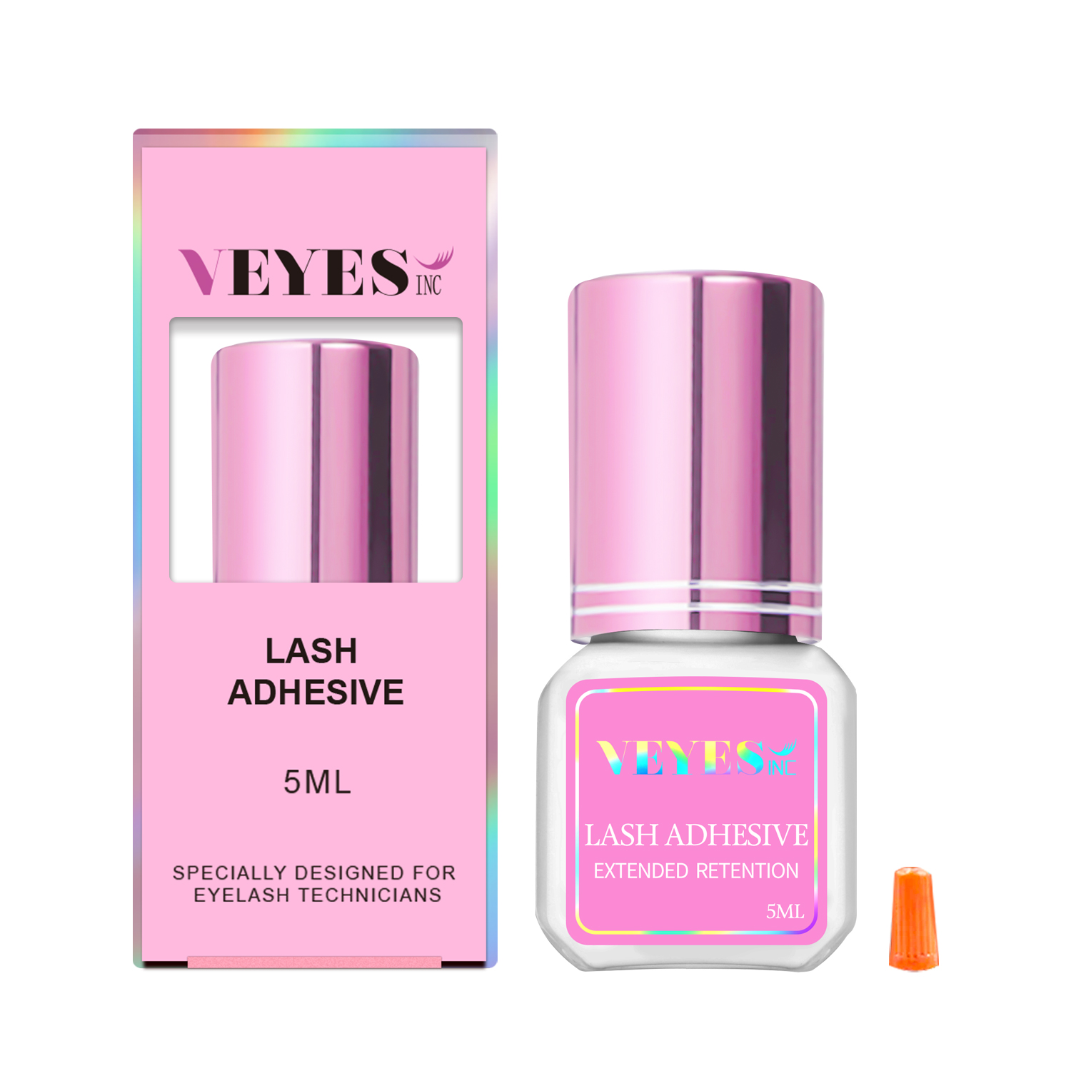 5ml Eyelash Extensions Glue Veyelash 0.5 Second Fast Drying Strong Lash Adhesive 7 Weeks Retention Volume Makeup Tools Veyes Inc