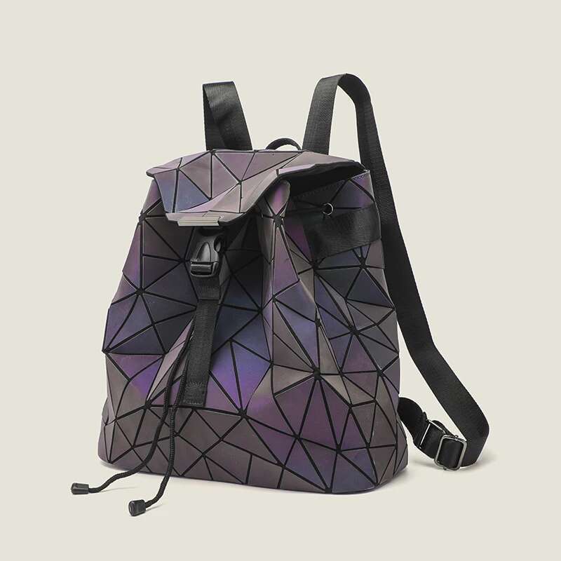 JIOMAY Personality Fashion Designer Bag Large Capcity Geometric Women High-End Texture Travel Backpack