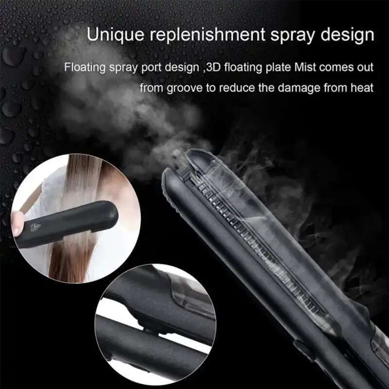 Steam Straightening Irons Straight Brush Hair Straightener Tools Curler Electric Ceramic Titanium