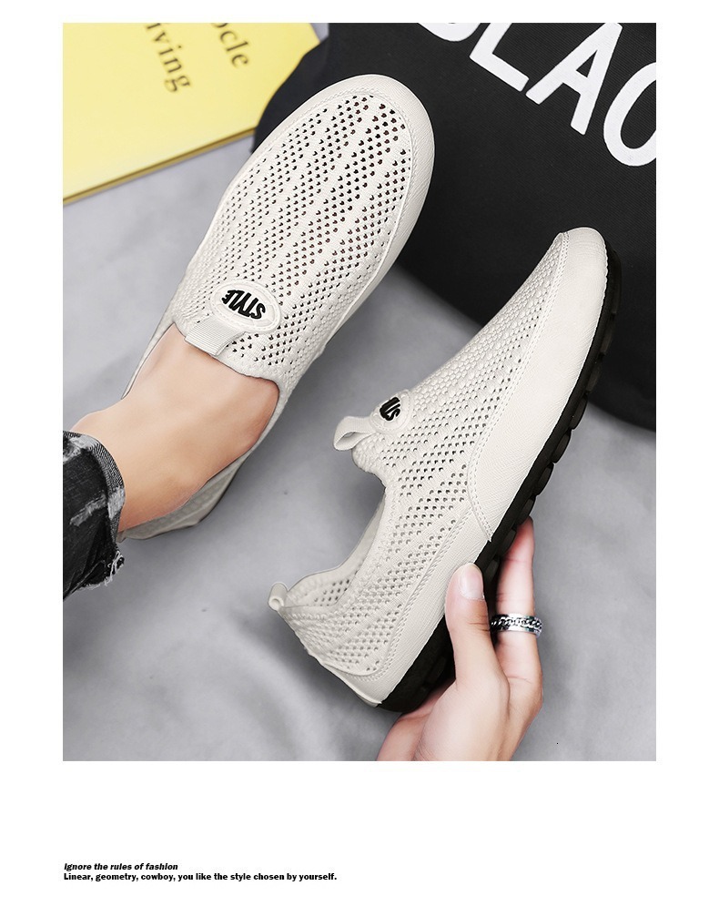 Men's summer new breathable low cut casual lazy people, lightweight and fashionable men's shoes for one foot