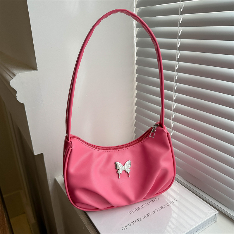 Free shipping on 2025 new designer bags Fashion bow niche underarm bag women's pleated handbag popular versatile and stylish shoulder bag