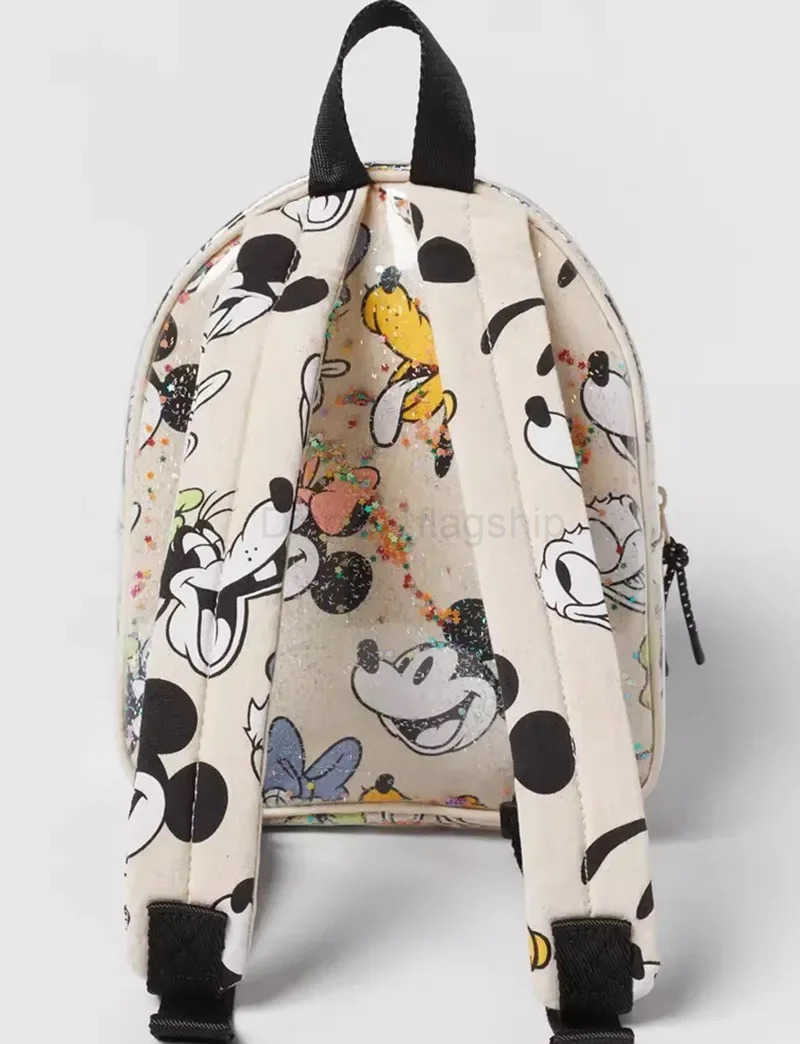 Disney Girls Backpack Mickey Mouse Print Girls Travel Storage Fashion Cartoon Cute Girl Baby Mini BackpackXJ250515