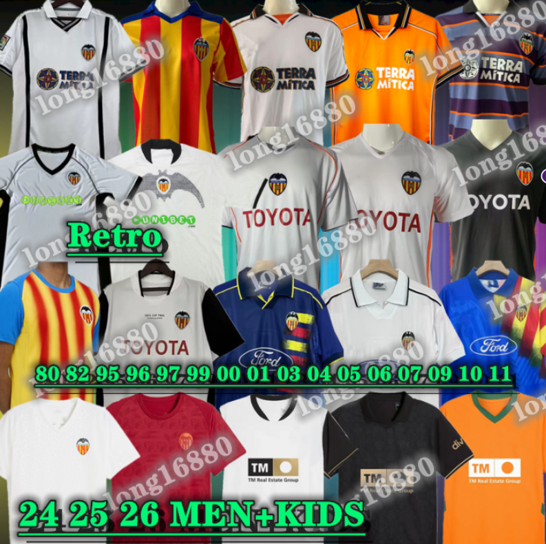24 25 26 Valencia soccer jersey HUGO DURO G. camiseta de futbol A.ALMEIDA Gaya PEPELU 80 82 99 00 03 04 06 09 11 football shirts 2025 CANOS JAVI GUERRA FRAN PEREZ mens kids kit