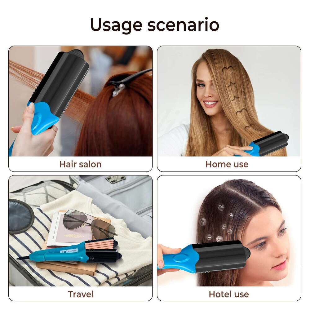 Image Imprinting with 5 Different Plates 3D Eming Iron Straightener Electric Hair Crimper