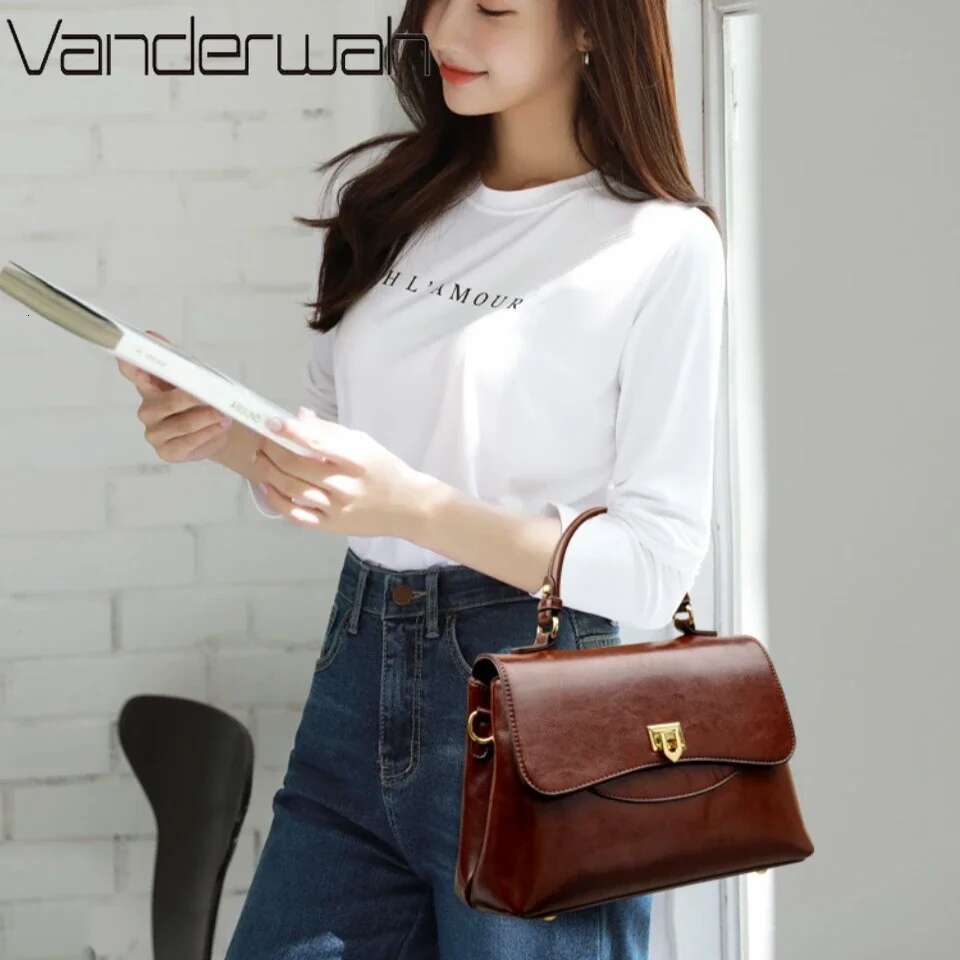 Large Capacity Multilayer Shoulder Messenger Bag High Quality Leather Handbag Women Designer Crossbody Sac Female Tote