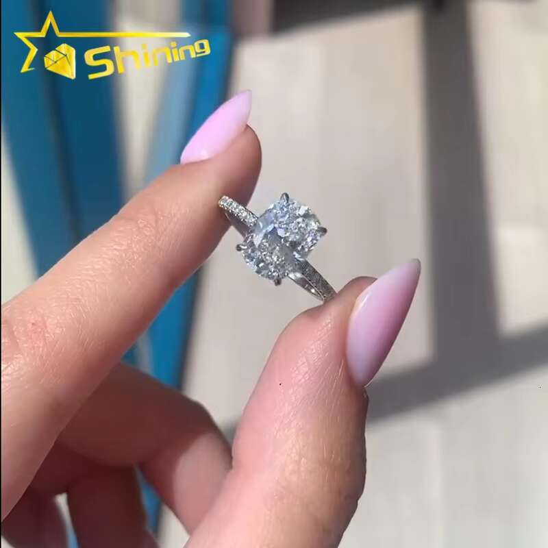IGI CVD/HPHT Lab Diamonds Rings Custom Luxury 18K Real Gold Moissanite Diamonds Wedding/Engagement Rings