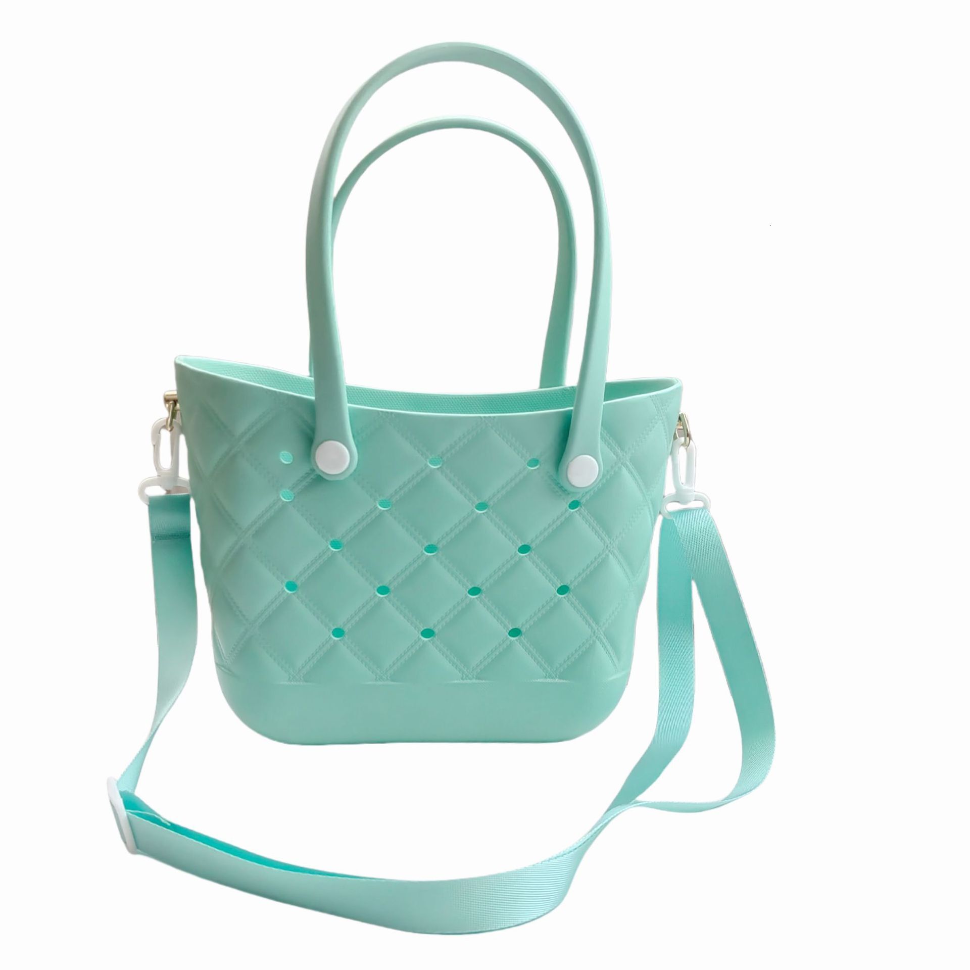 Beach DIY Handbag EVA New Fashionable Hollow Out Portable Waterproof Storage Mini Outdoor Shoulder Strap Hole Bag