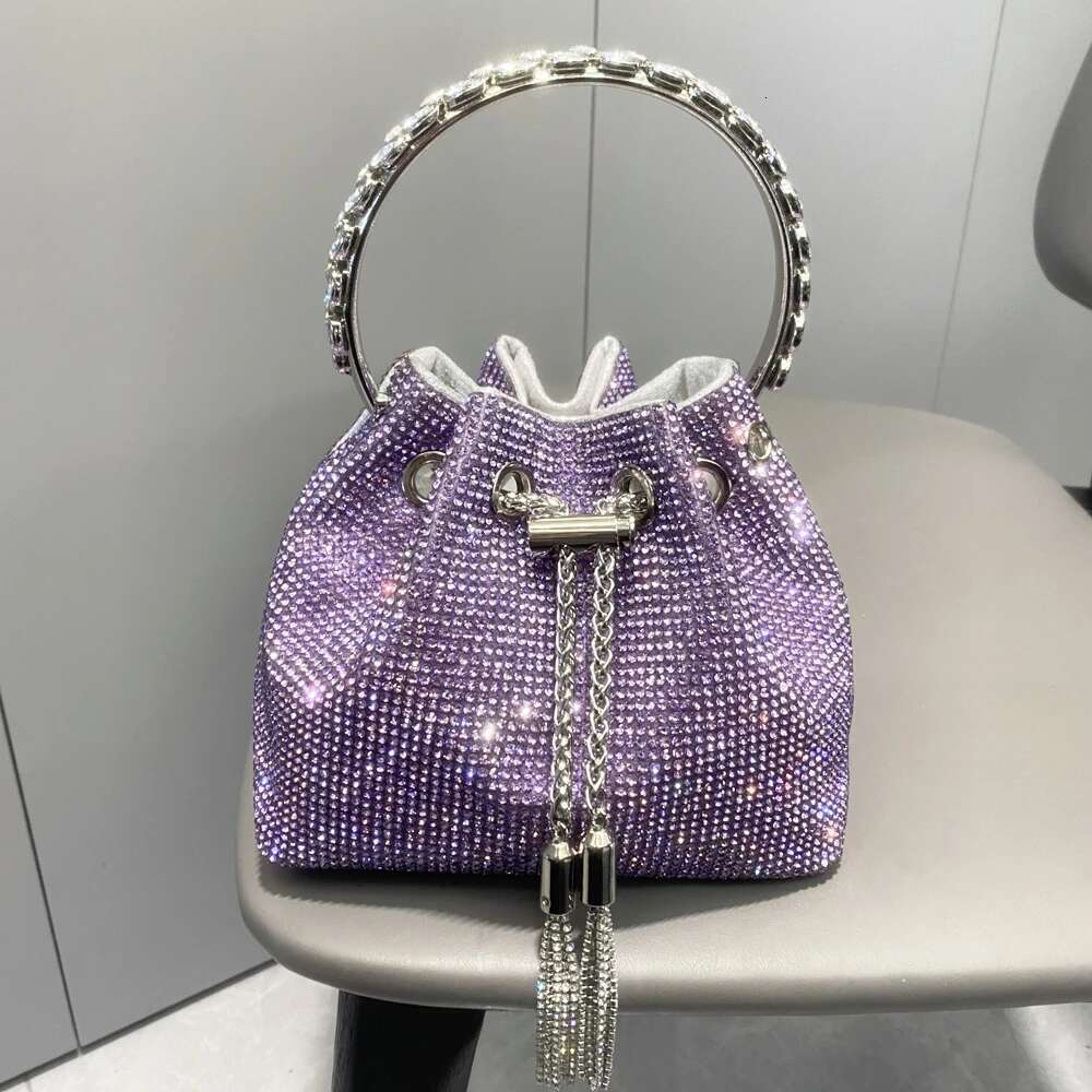 purses and handbags for women Designer bucket clutch purse evening banquet bag Crystal rhinestone shoulder bags