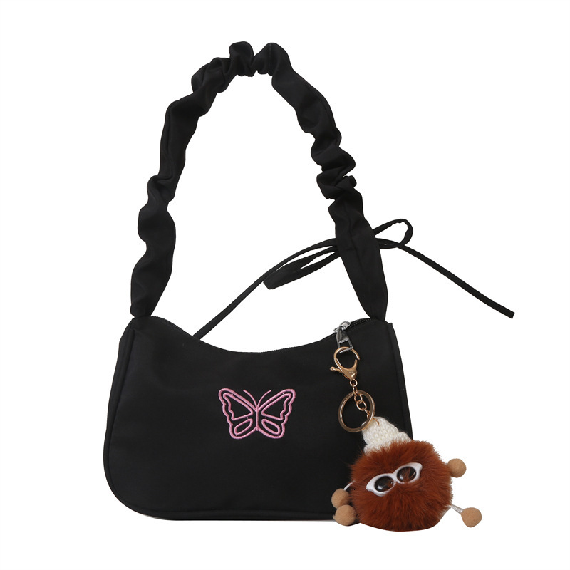 Luxury underarm ins niche female student small 2025 new pleated cloud bag, shoulder bag