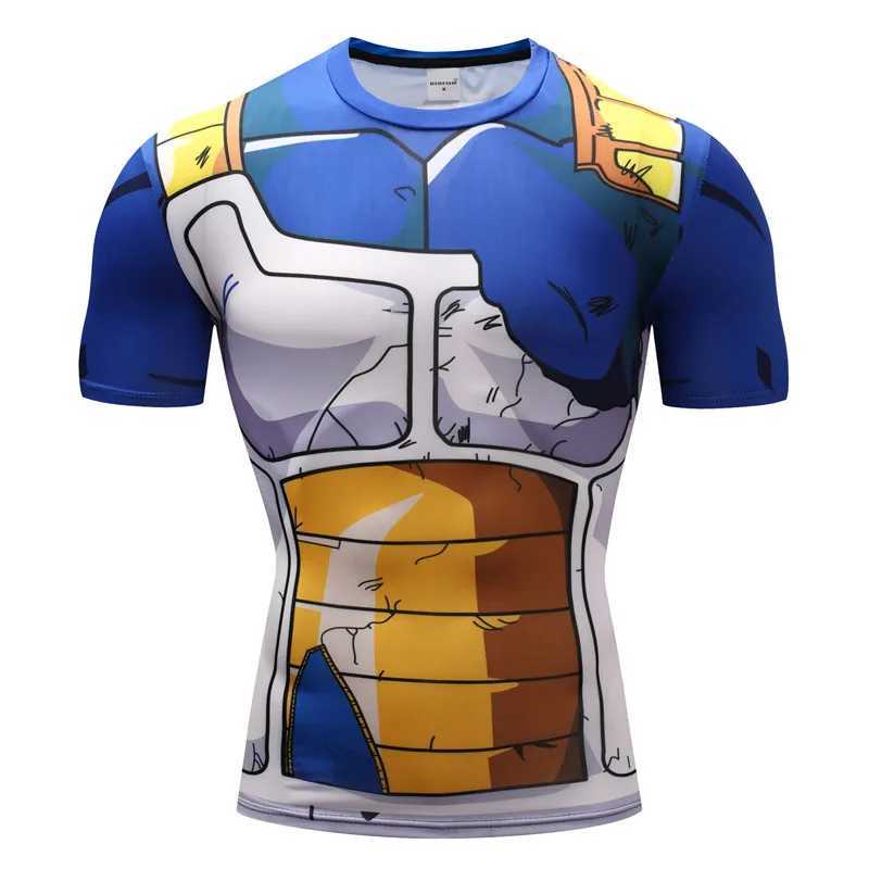 Bodybuilding Quick drying Compression Shirts Men Anime Goku 3D Printed T shirts Short Sleeve Vegeta Cosplay Costume Tops M250515