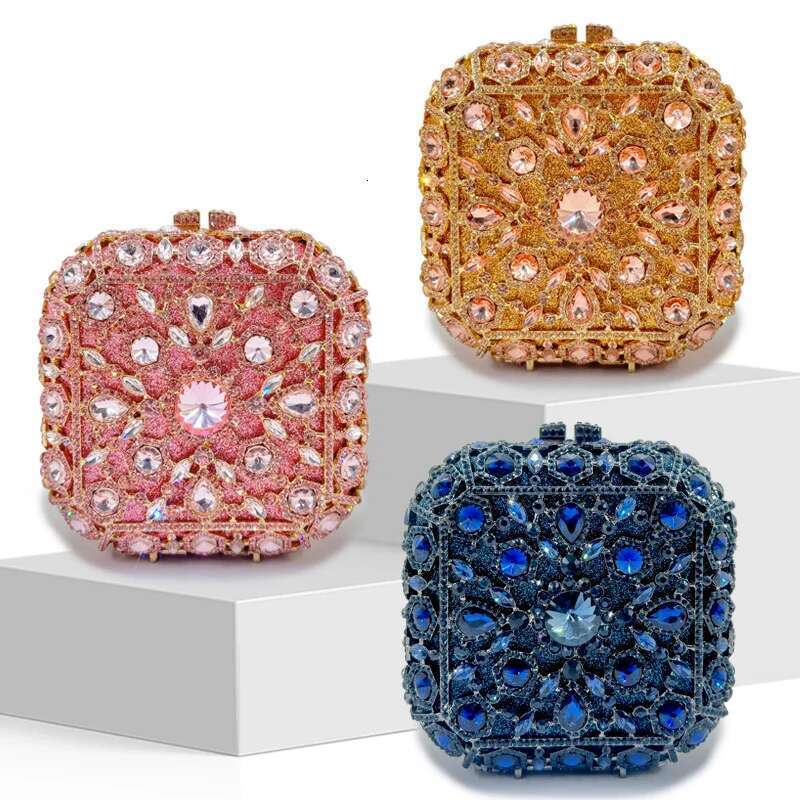 Designer Evening Bag For Women Dia Clutches Glitter Crystal Mini Handbags Formal Dress Party Banquet Wedding Bridal
