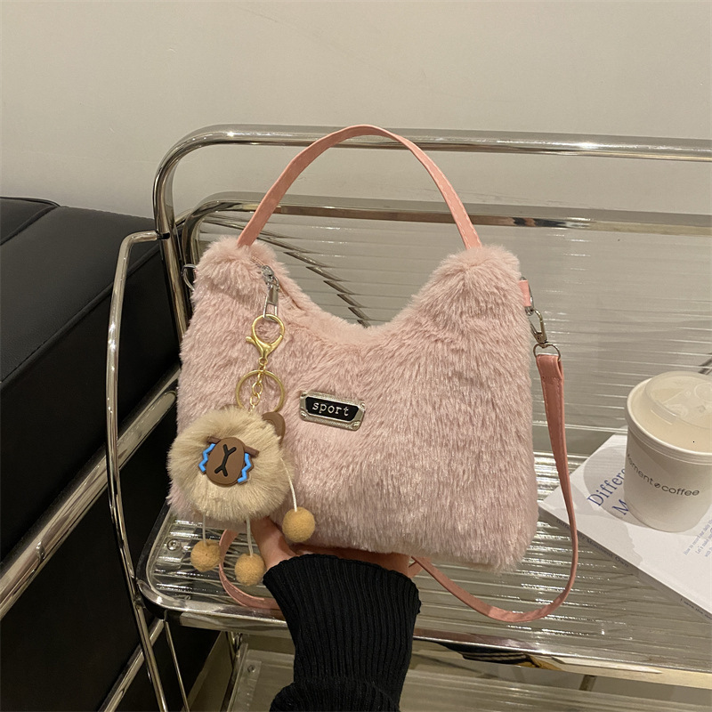Free Delivery Designer Bag Autumn And Winter Fashion Plush Hand For Women 2025 Fashionable Single Shoulder Crossbody Hairy Bag Luxury Bag