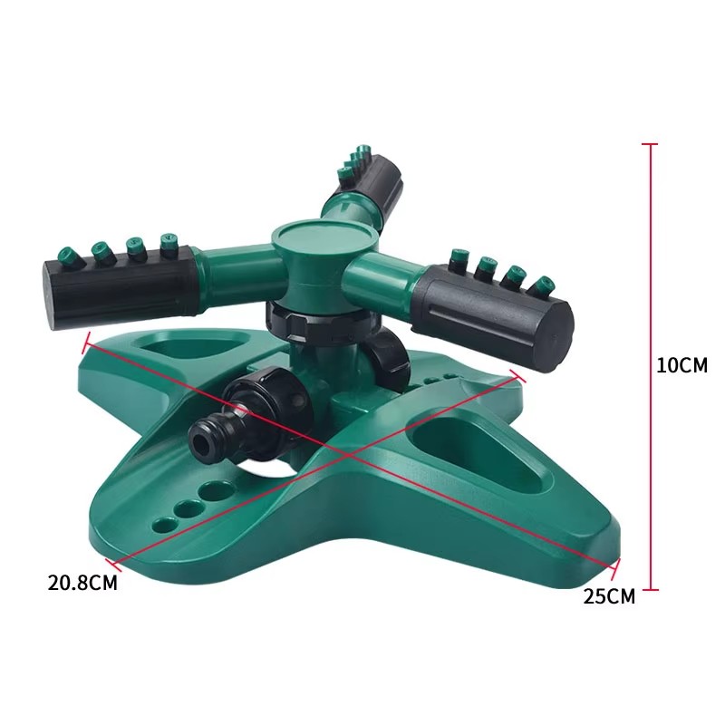 Rotating head, automatic sprinkler, 360 degree lawn greening sprinkler system, coog system for irrigating land and gardens