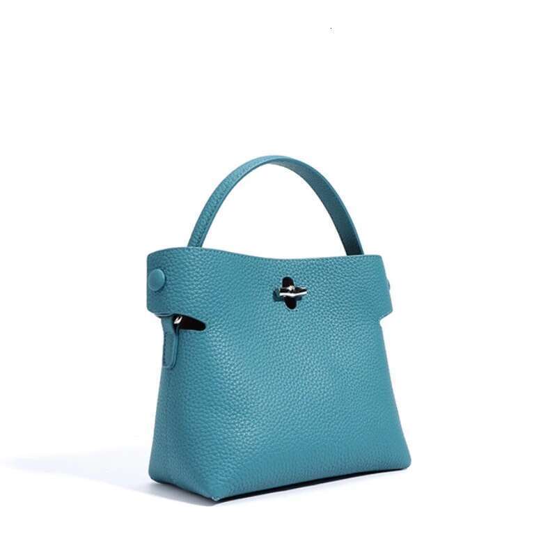 Jonlily Women Genuine Leather Shoulder Female Handbag Small Bucket Daybag Mini Crossbody Phone Bag Purse -Kg1871
