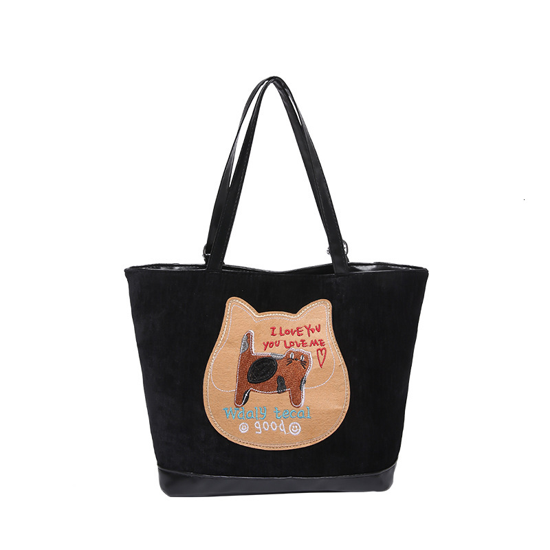 Free Delivery Designer Bag Cute Biscuit Cat Embroidered Backpack For Women 2025 Autumn/winter Large Capacity Single Shoulder Tote Commuter Crossbody B