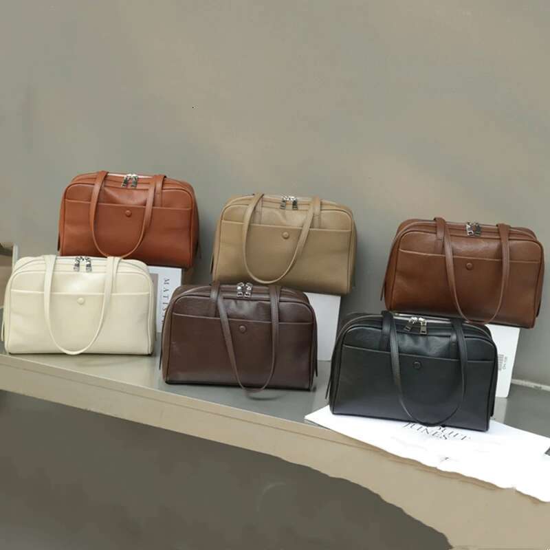 High Quality Designer Bags Trendy Genuine Leather Underarm Shoulder Bags For Women 2025 Designer Work Satchel Bowling Tote Ladies Handbags Luxury Bag