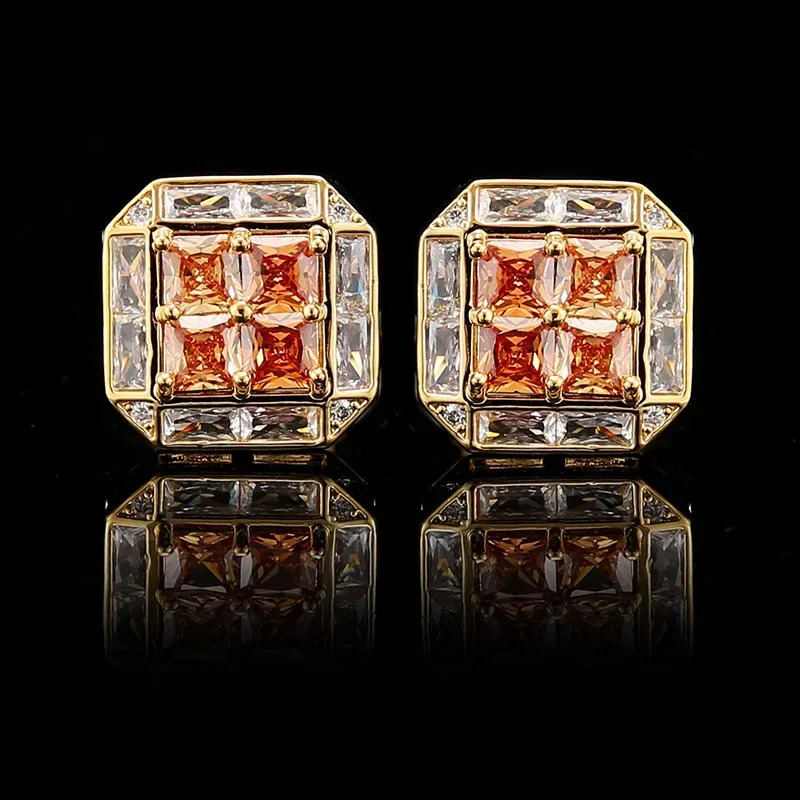 Men Wedding Cufflinks Zircon Rhinestone Mens Business Banquet Office Suit Accessories Buttons Fashion French Shirts Cuff Links 250515